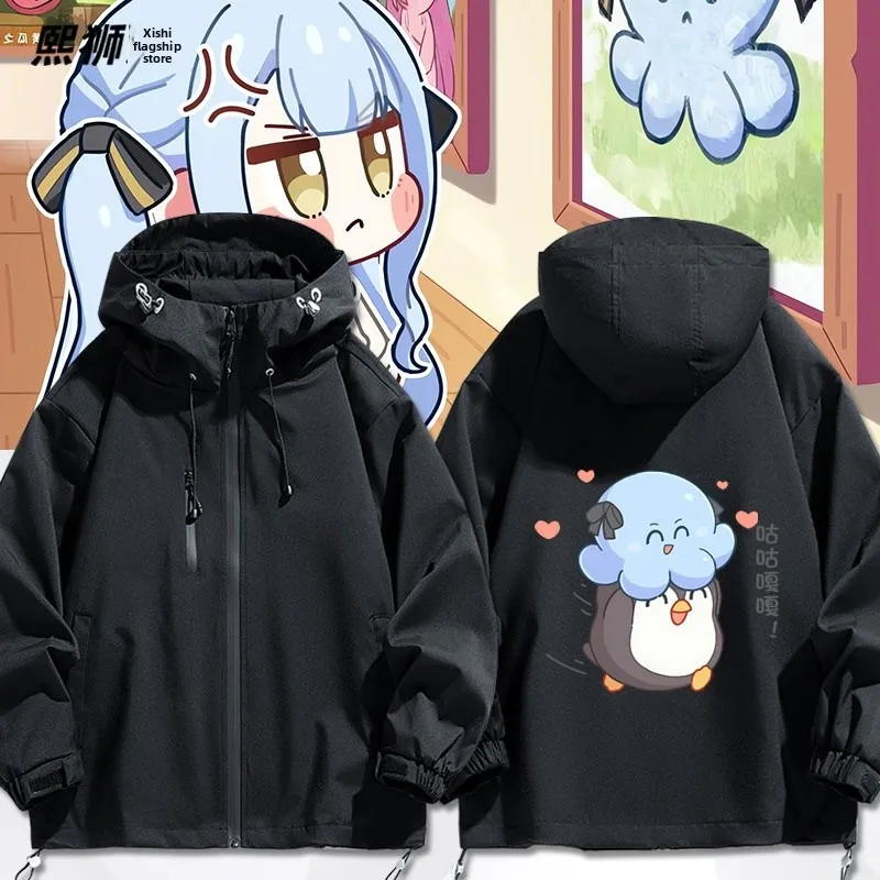 

Мягкая повседневная куртка Nibao BangDream Avenue унисекс, весна-осень-зима, с капюшоном, на молнии, с карманами, из полиэфирного волокна, молодежная мода