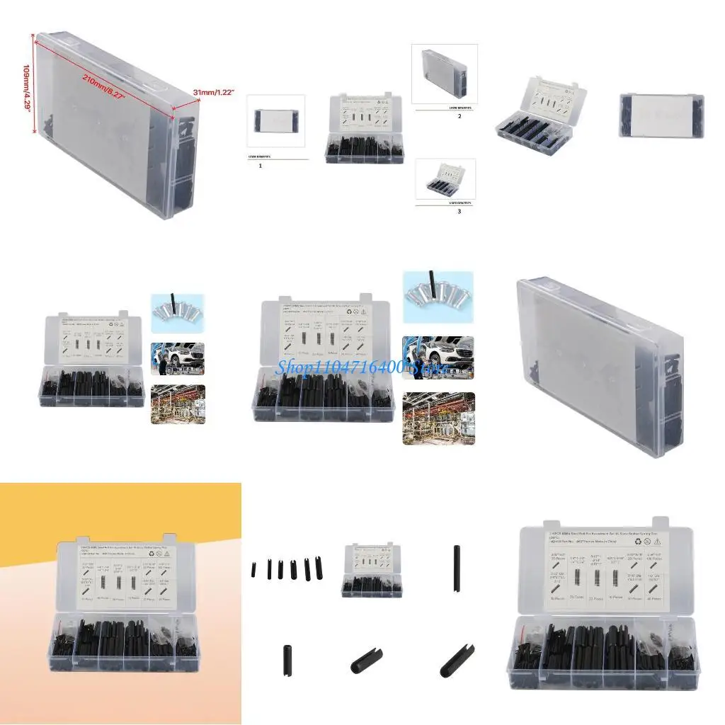 

y1gd Convenient Resealable Roll Set Split Spring Dowel Tension Pins Metal Hardware