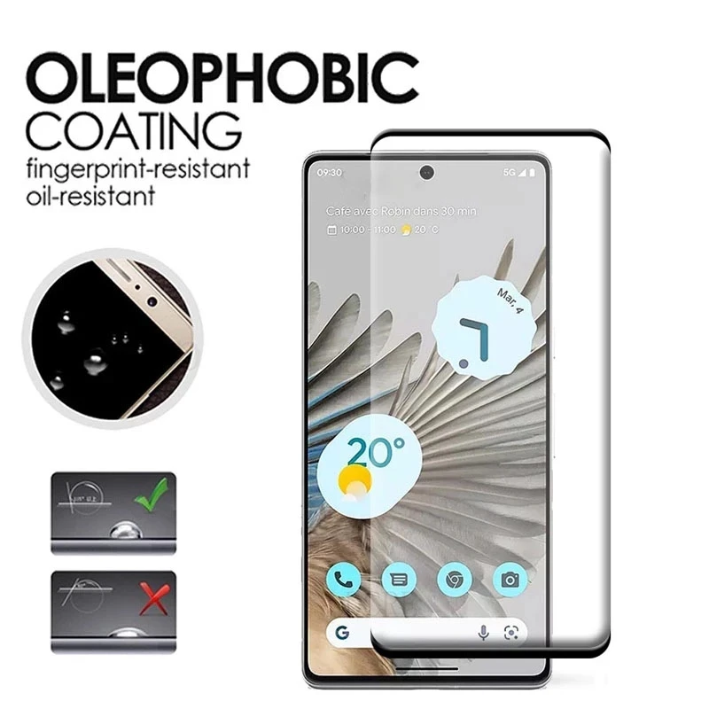 2in1 Tempered Glass for Google Pixel 7 Pro Camera Lens Screen Protector for Google Pixel 7a Pixel 8 Pro Lens Protective Glass