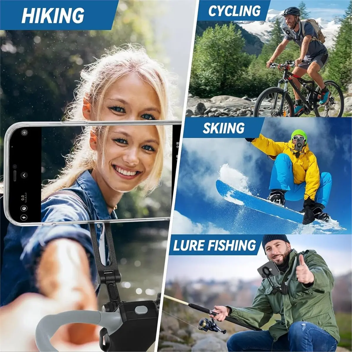 Magnetic Neck Mount for Phones, Vlog Neck Mount with Anti-Vibration Chest Strap for , Magnetic Neck Holder