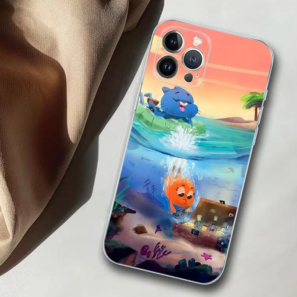 Amazing World Of Gumball Phone Case For iPhone 14 11 12 13 Mini Pro XS Max Cover 6 7 8 Plus X XR SE 2020 Funda Shell