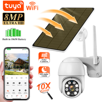 Tuya 8MP HD wifi Camera Solar PIR Human Detection Night Vision Waterproof Security Video IP Camara Battery life CCTV Monitor