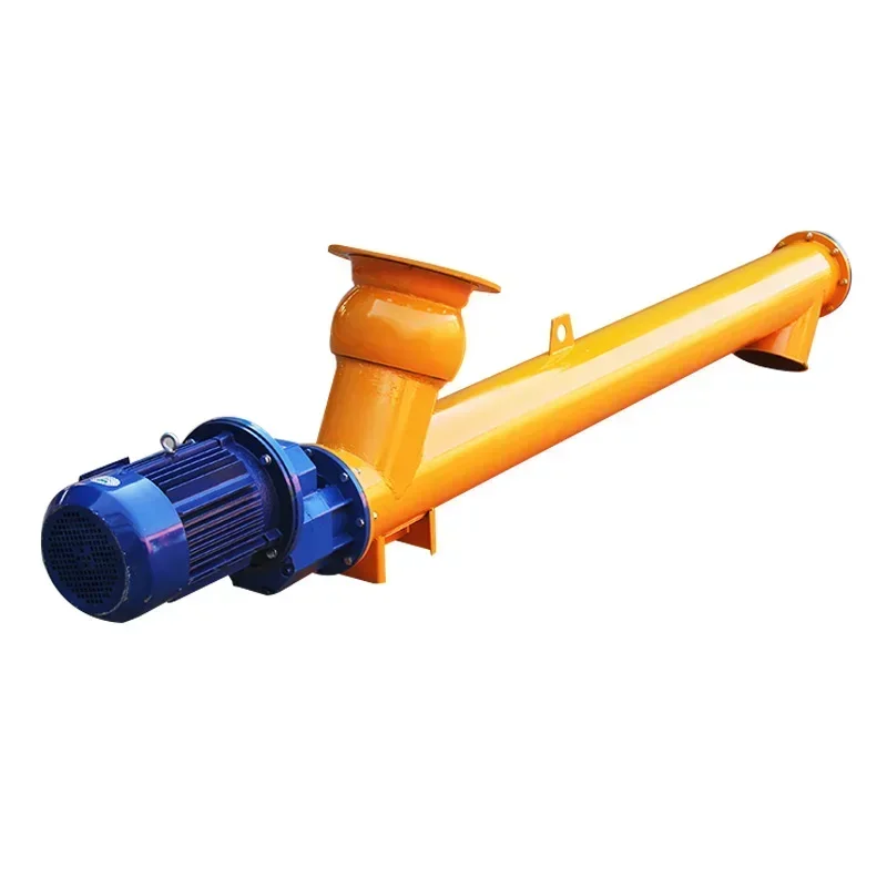 Screw conveyor 219U type tubular cement coal ash sand calcium powder granules Jiaolong elevator winch feeding machine