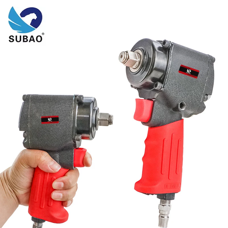 Mini Short Shaft 1/2 Inch Pneumatic Impact Wrench, High Torque Compact Air Cannon For Narrow Space Disassembly