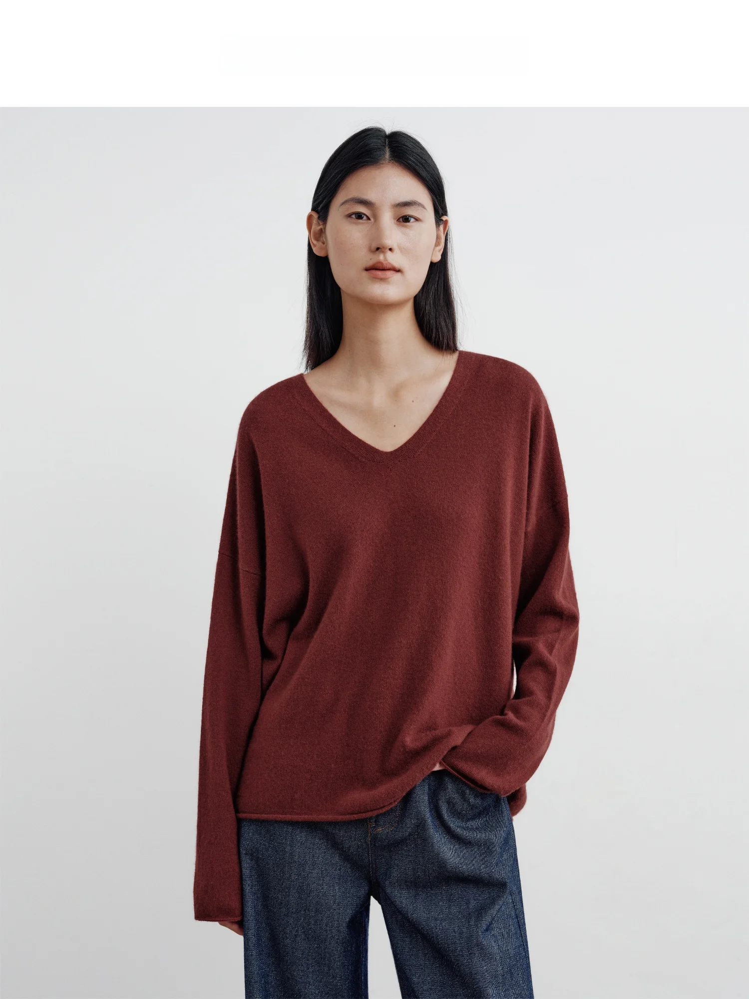 

Модный женский свитер Cleanfit Sle V-Ne Camere Knitwear, красный, мягкий, с длинными рукавами, Ciwalk, подходит для весны, новинка