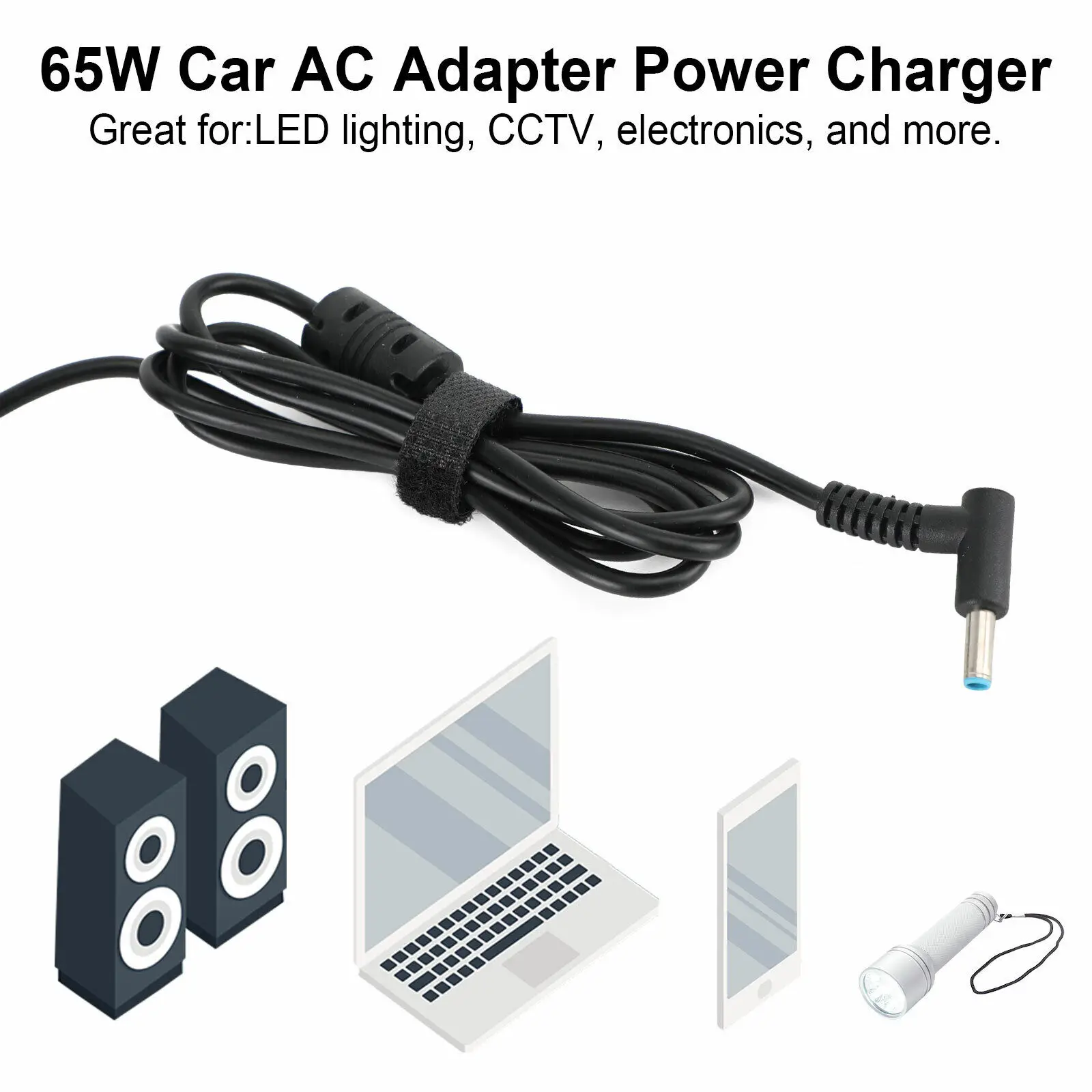 65W 4.5x3.0mm 19.5V 3.33A Car AC Adapter Power Charger Fir For HP Laptop