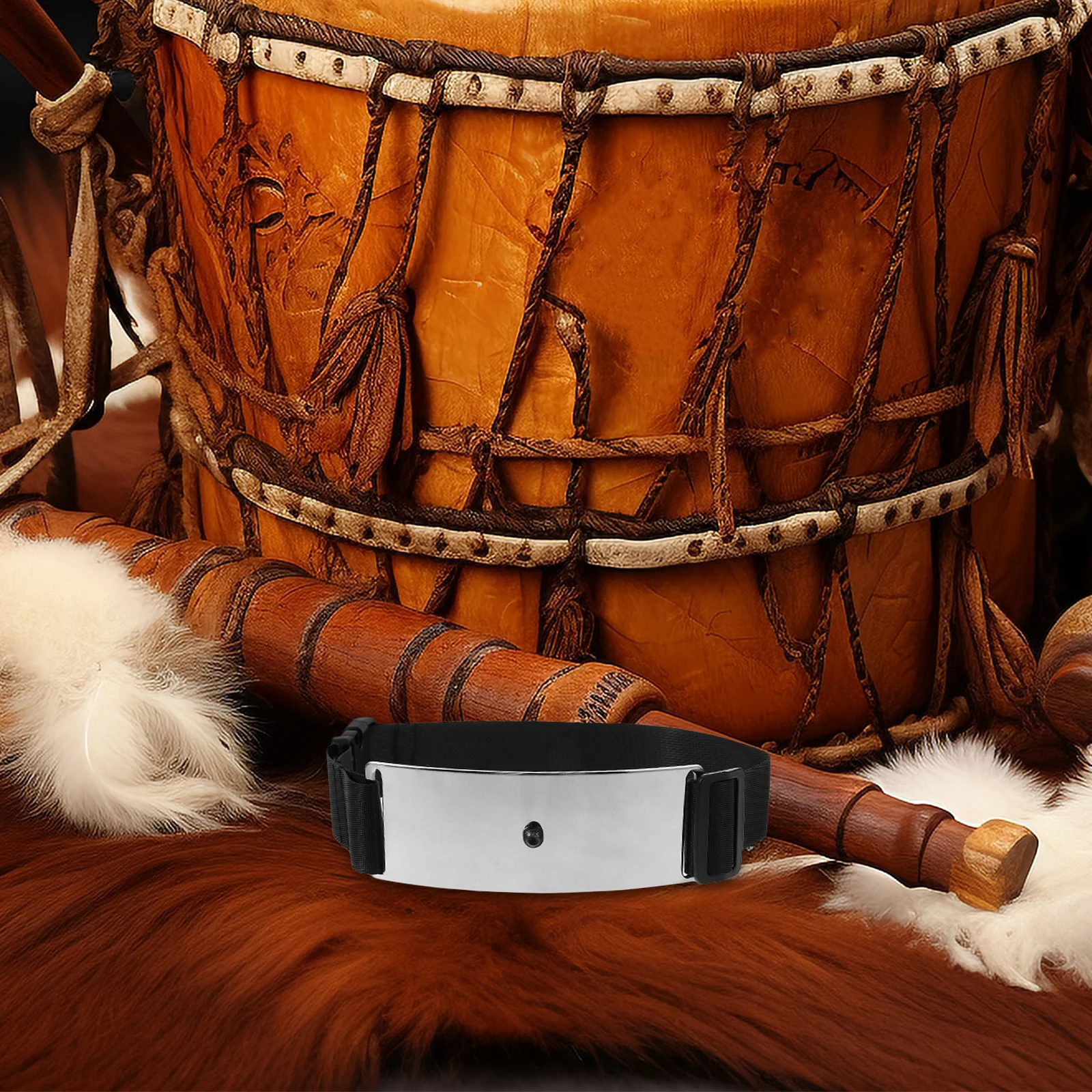 

Dumb Drum Pad Leggings Strap System Belt Fixing Elastic Adjustable Drums Accessories Wrench Musical Instrument Snare