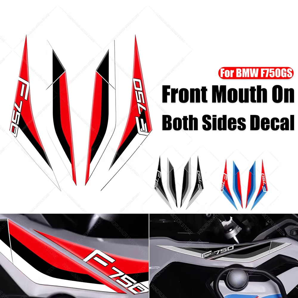 

For BMW F750GS f750gs Motorcycle Accessories Front Mouth On Both Sides 3D Protective Sticker Waterproof Sticker
