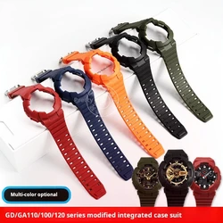 Men Matte Rubber Wristband For Casio G-Shock GD GA-110 GA-100 GA120 One-piece watchband bezel Silicone case watch strap bracelet