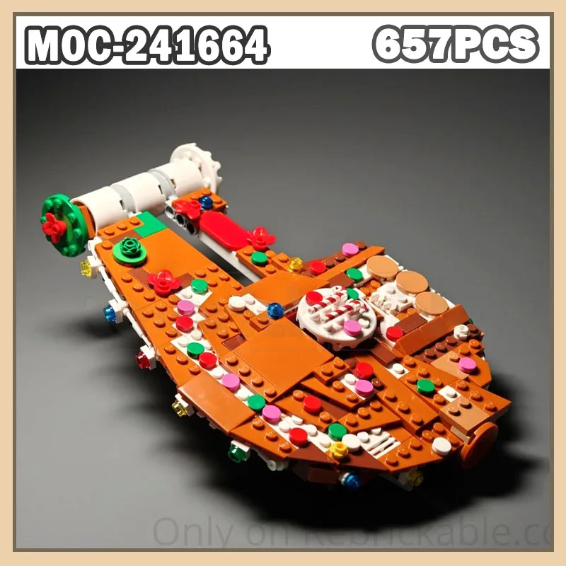 

MOC-241664 Пряники Строительный блок Космическая война Серия Горячий фильм Рождественский подарок Креативные кирпичи Пряничный наряд 657 шт.