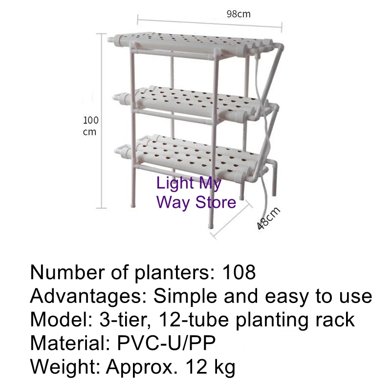

Multi-tiered Vertical Gardening Rack, Hydroponic Equipment, Balcony Pipe-Style Hydroponic Vegetable Grower