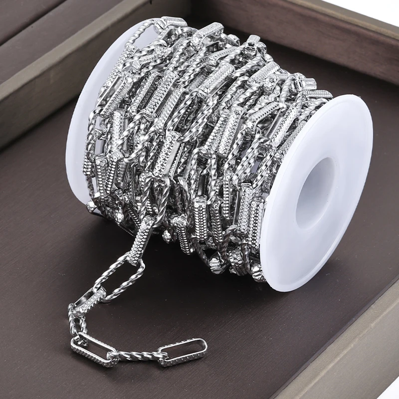 

Не выцветает 1 метр массивная цепочка из нержавеющей стали для рукоделия DIY панк ремесло ожерелье браслет материалы для изготовления ювелирных изделий поставки