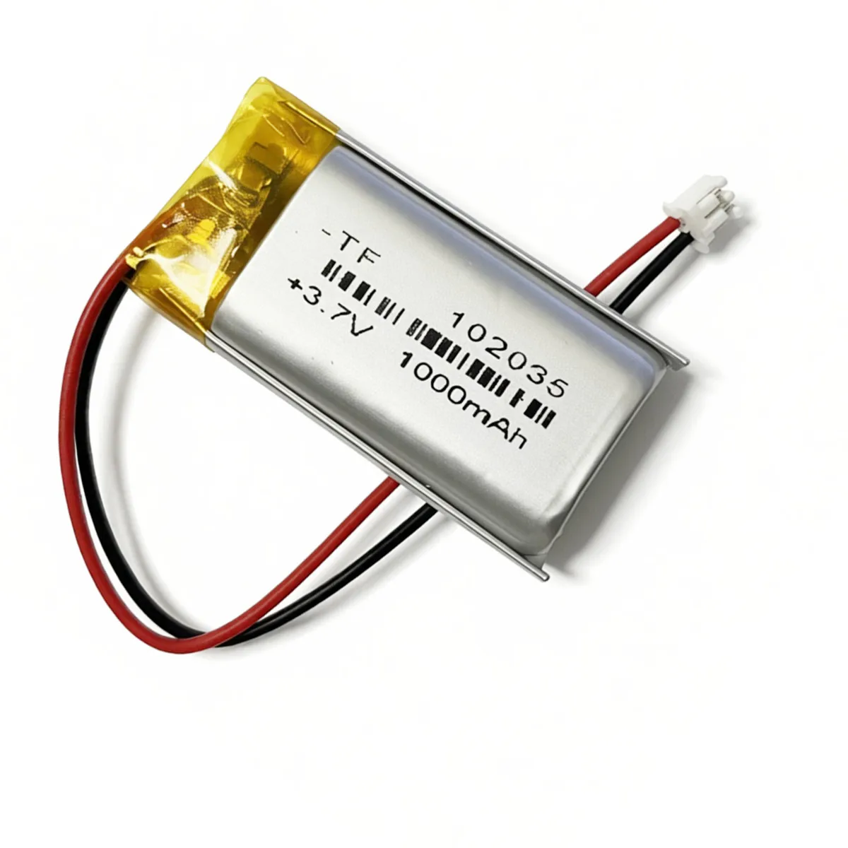 1-10PCS 102035 3.7V 1000mAh With JST 1.25mm 2P Plug Li-Polymer Rechargeable Battery For MP3 GPS E-books Camera Bluetooth Speaker