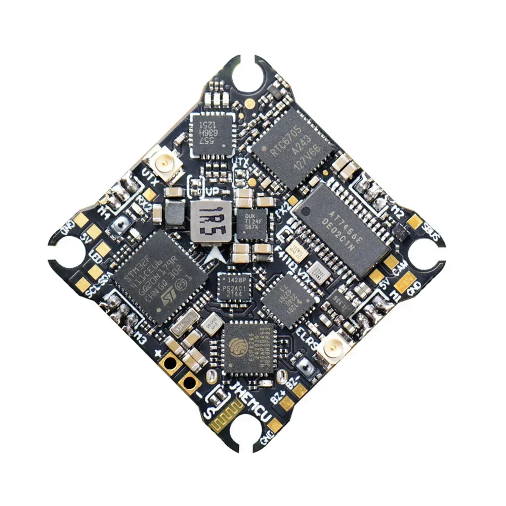 JHEMCU F411ELVTX AIO-bord, F411 FC + 12A 4-in-1 ESC + 400mW VTX + ELRS RX voor 1-2S Tinywhoop FPV Drone, 25,5x25,5mm - afbeelding 2
