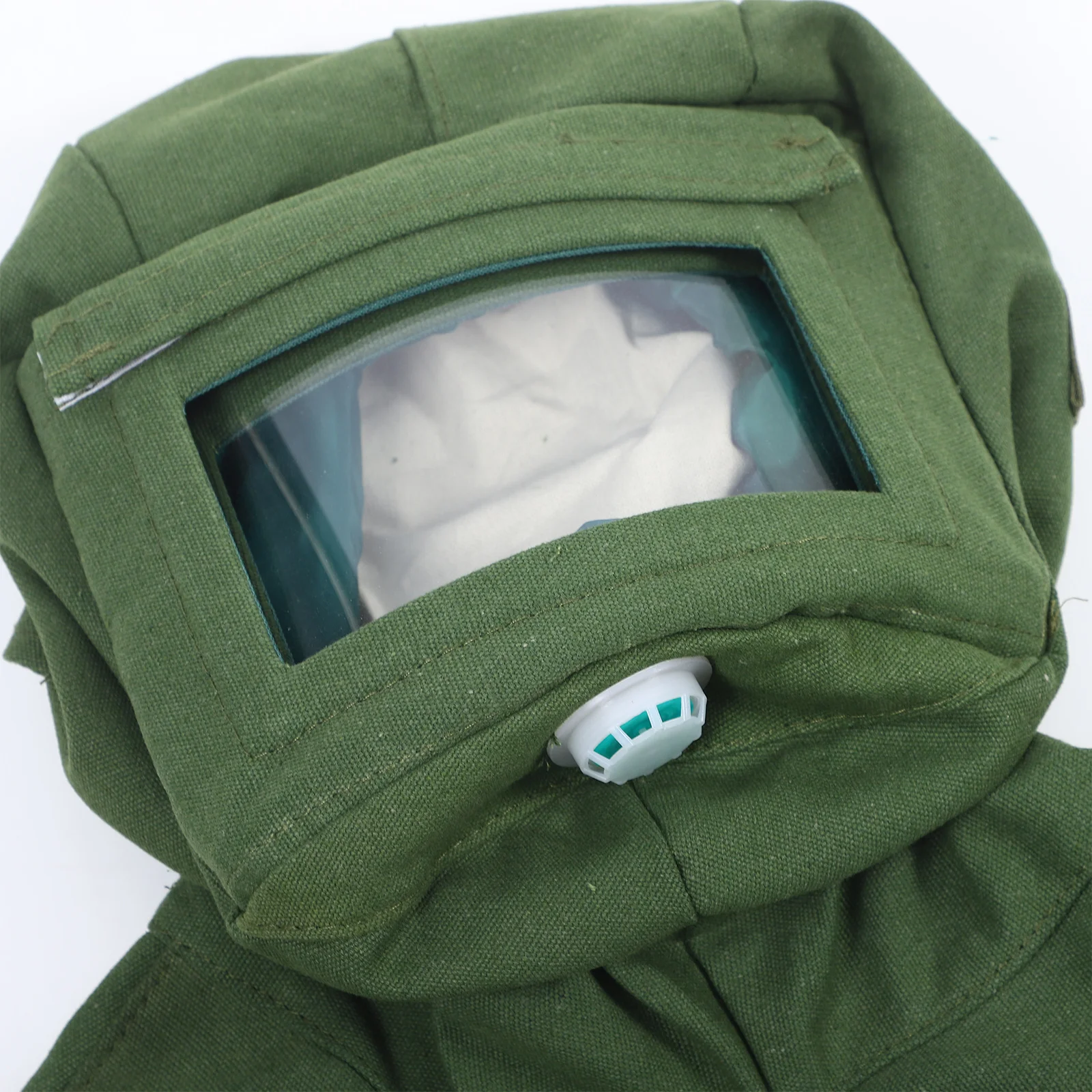 

Sandblasting Shawl Cap Anti-Dust Protective Hood for Sandblasting and Painting with Face Protector Canvas Glass Material Full