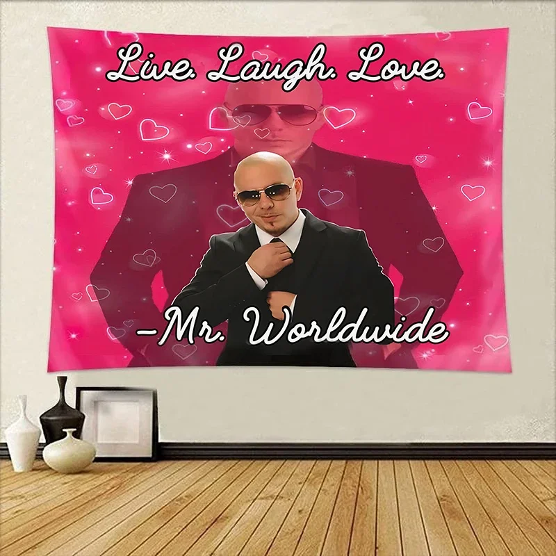 Mr world Wall Tapestry Gobelin Funny Meme Aesthetic Tapestry India Hippe Decor Tapestries Living Room Home Decor Decor