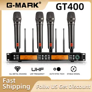 G-MARK G440 Wireless Microphone System Professional 4 Channels Dynamic  Handheld Mic Karaoke Party Stage - AliExpress