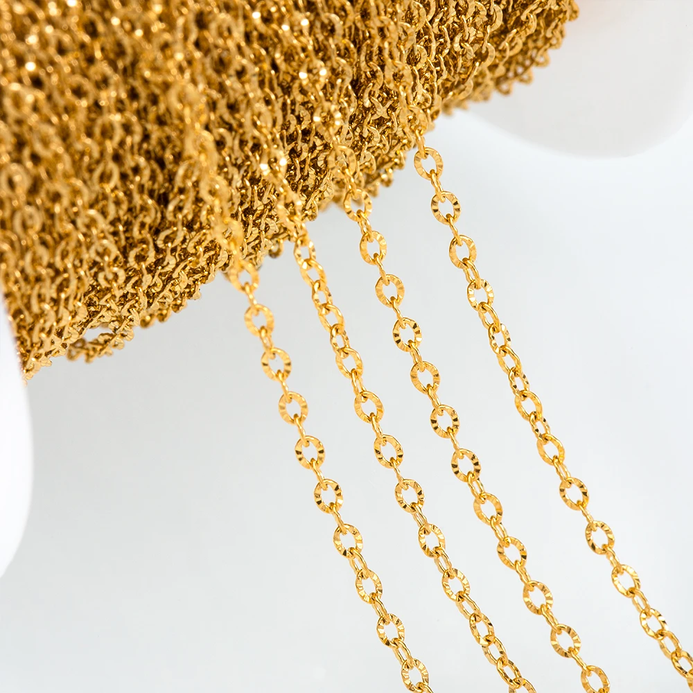 

2Meter Stainless Steel Sunflower Chain For DIY Necklace Bracelet Jewelry Handicraft Making Materials Wholesale