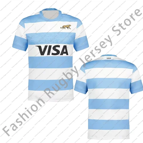 2025 Los Pumas 아르헨티나 홈 럭비 저지 의류 선수 남자 어린이 어린이 기차 T 셔츠 팀 클럽 티 십대 소년 남성 탑