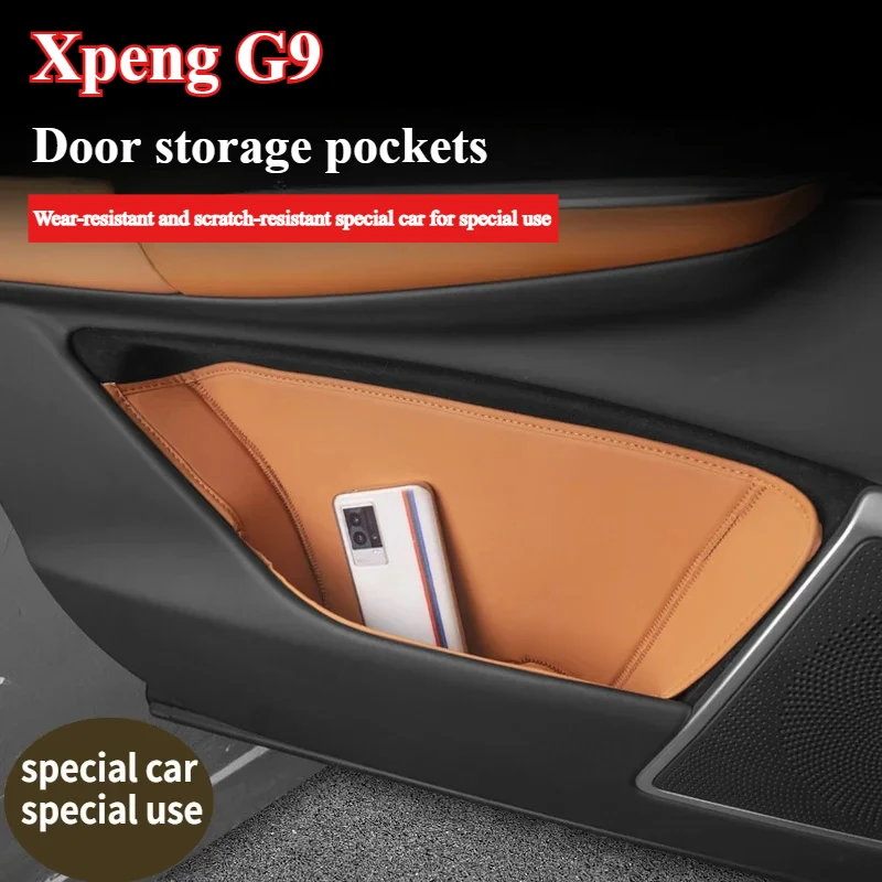 For 24 models of Xpeng G9 special doorside storage pockets, storage pads, garbage bag design, interior auto parts modification