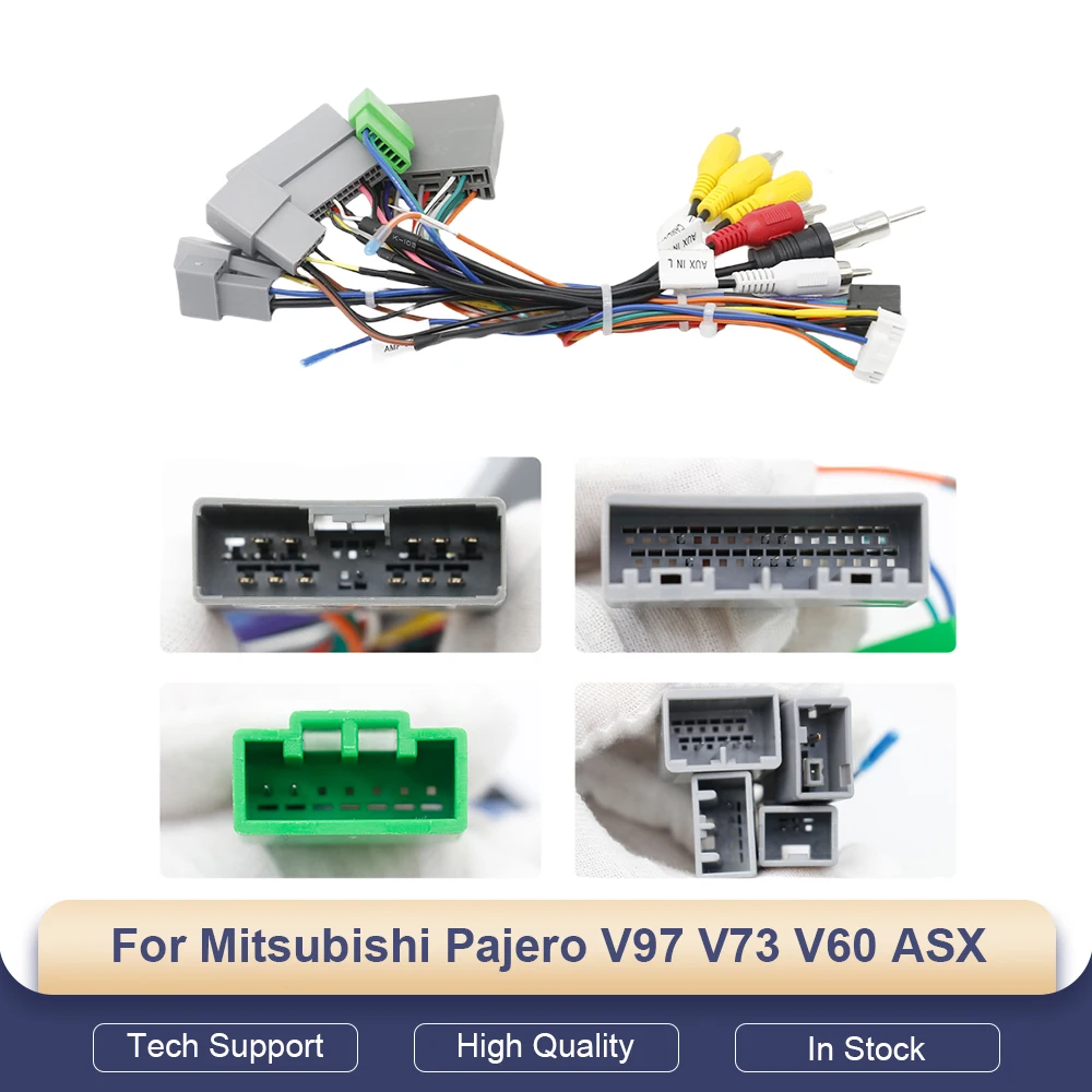 

16-контактный адаптер для автомобильной проводки Mitsubishi Pajero V97 V73 V60 ASX Outlander RP5-MT-101 с декодером Canbus