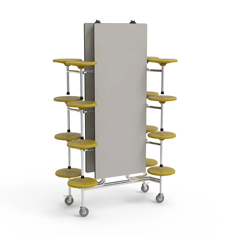 Rectangular 16-seat table and chair set School canteen Canteen Folding table School hotel restaurant