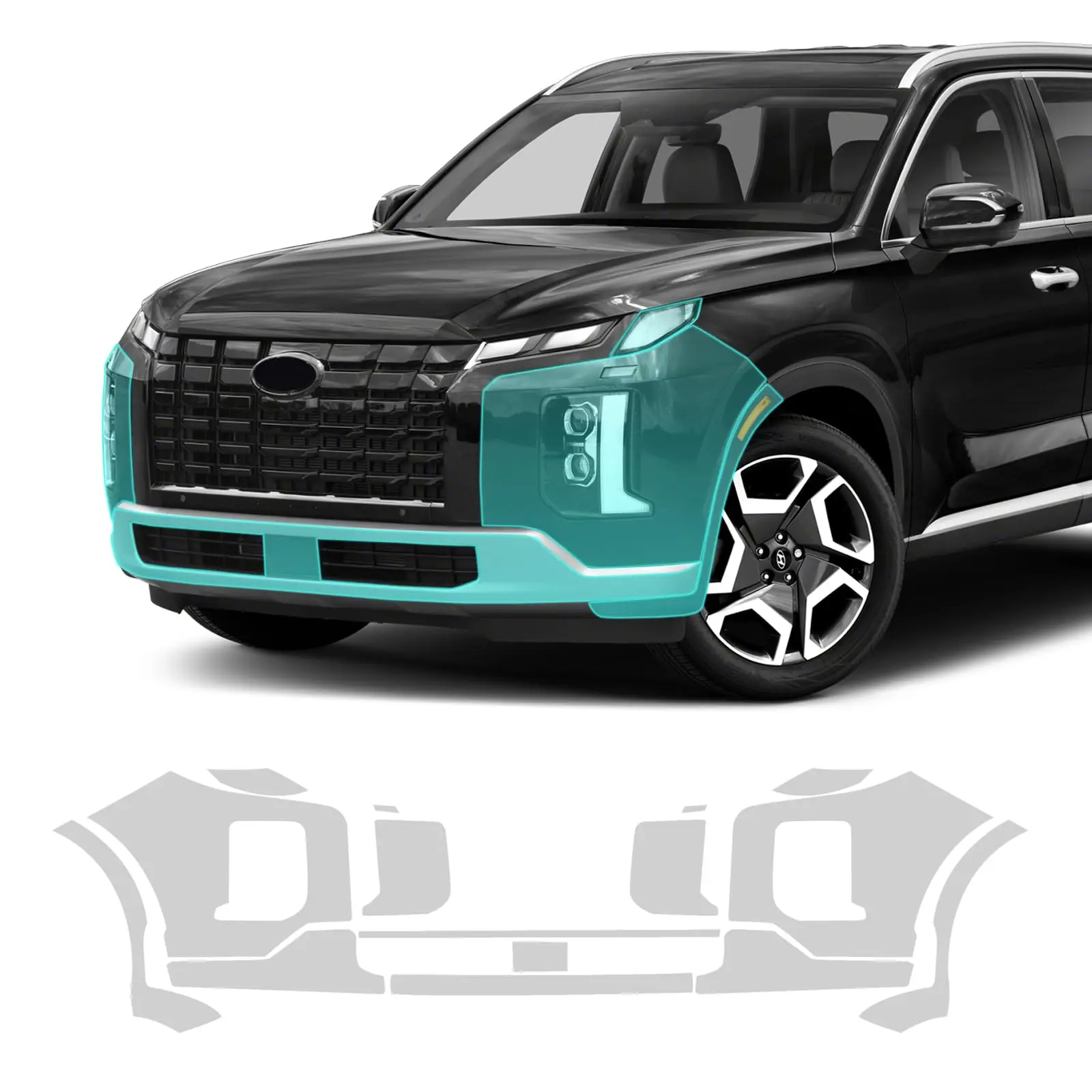 

Для Hyundai Palisade 2023 2024 2025 ТПУ корпус бампер предварительно вырезанная наклейка защитная пленка для краски PPF устойчивая к царапинам и прозрачная