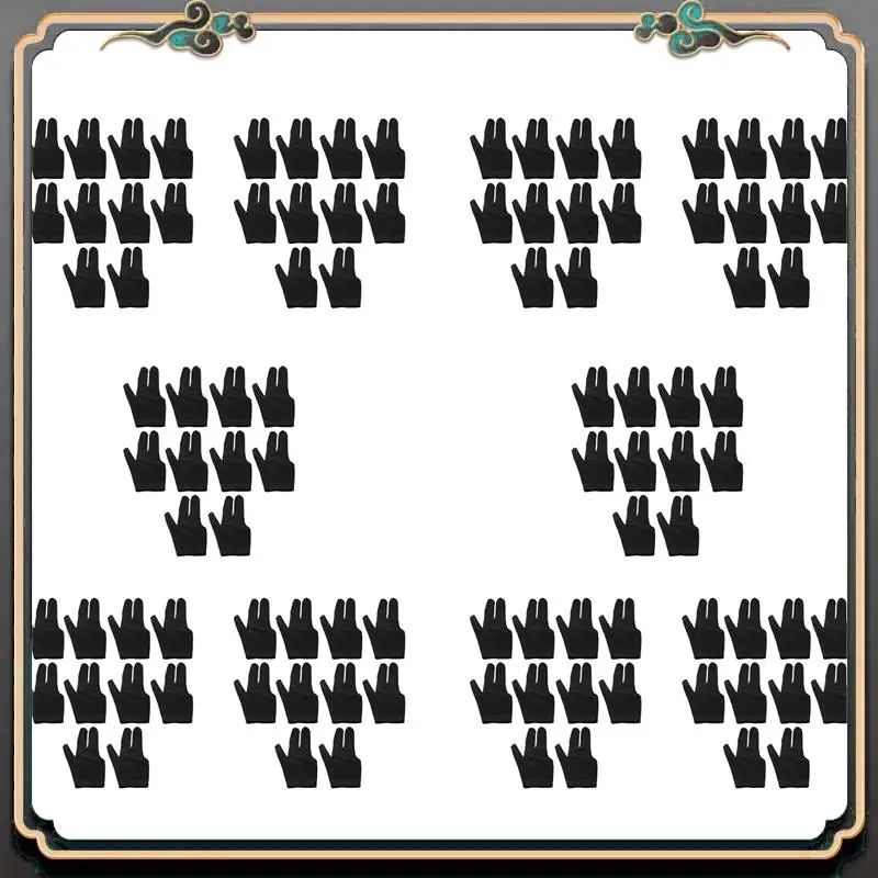 

B11A-100 шт. бильярдные перчатки с 3 пальцами, перчатки для левой и правой руки, перчатки для снукерного кия, бильярдные перчатки