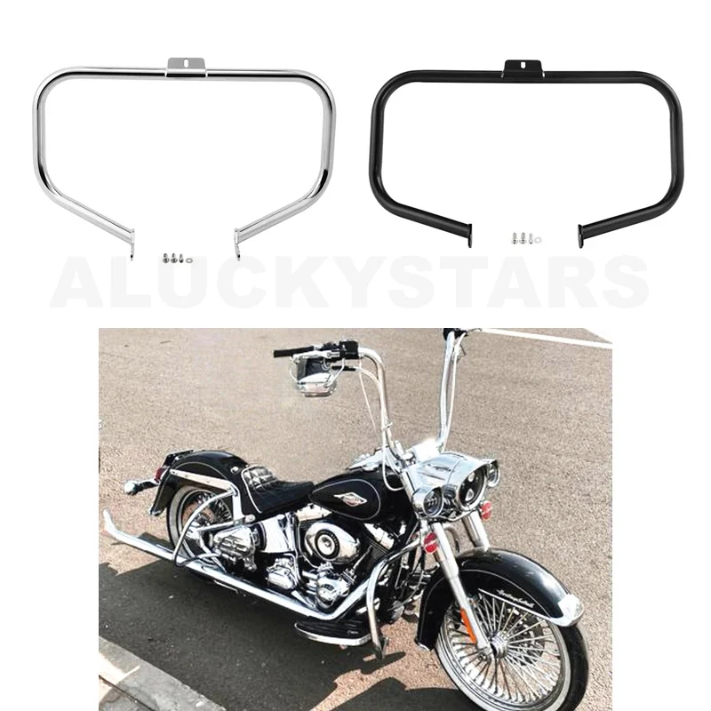 

Motorcycle Highway Bars Engine Guard Crash Bar For Harley Softail Springer Deluxe Heritage Fat Boy 2000-2017