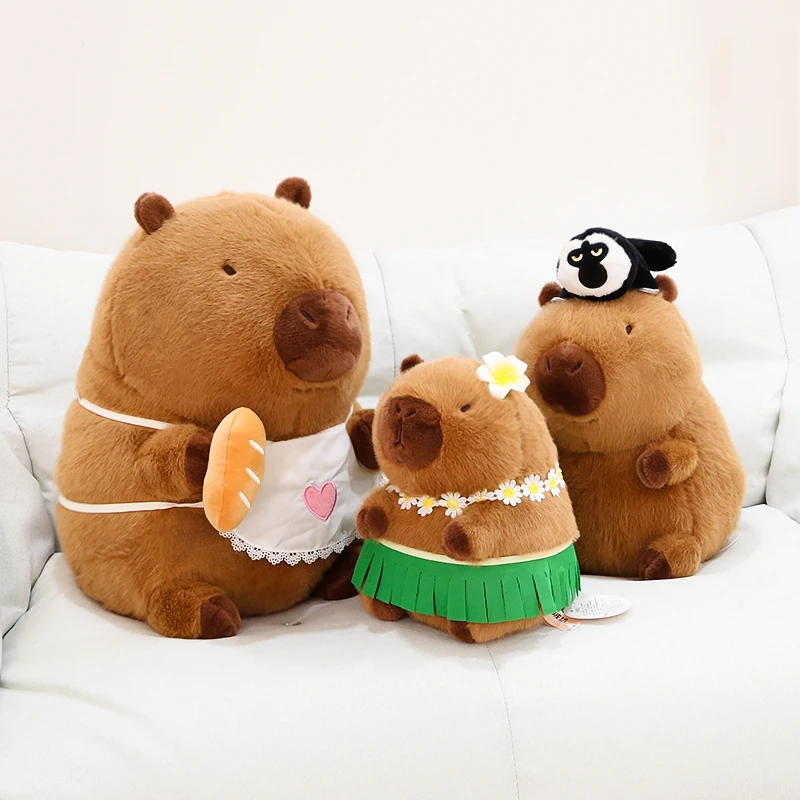 

Kawaii Capybara Plush Fluffty Soft Stuffed Plushy Doll Kid Gift Home Decoration Desktop Model Dolls Gilrs Gift Model Toys