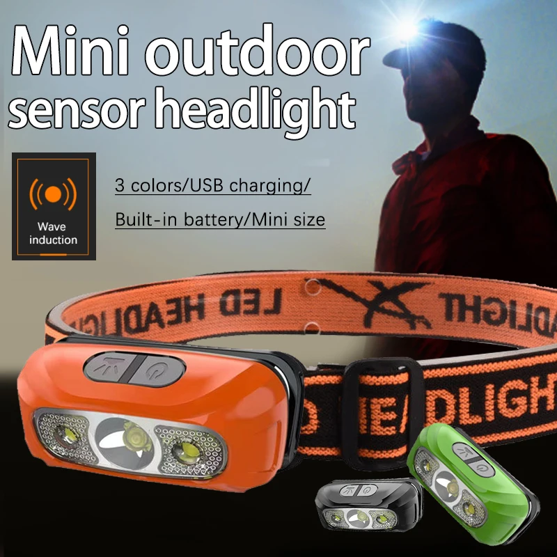 Qingniu 811 Camping Waterproof Head Mounted Intelligent Sensor Headlamp Strong Light USB Charging Ultra Bright Long Range Lighti