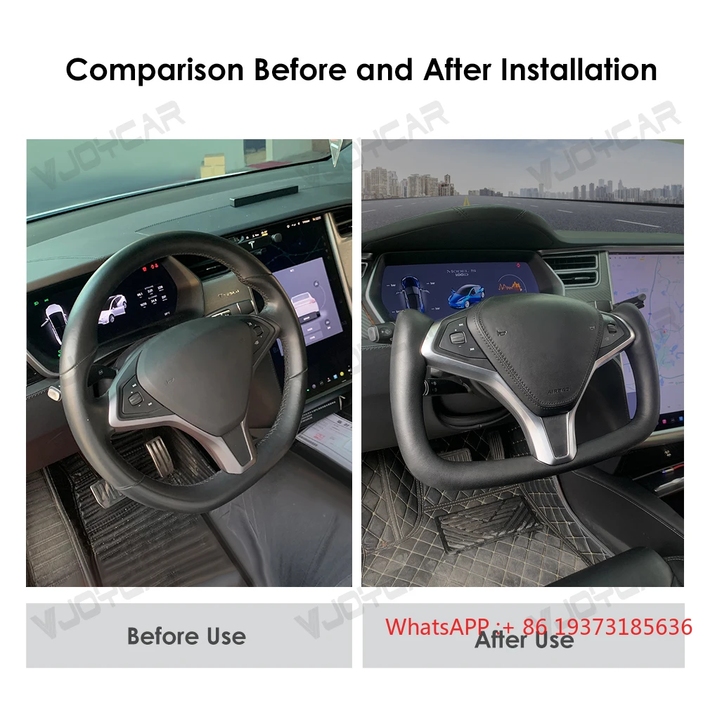 Beheiztes Yoke-Lenkrad für Tesla Model X Sports, Rennwagen-Innengriff, Kohlefaser-Option für Tesla Model S