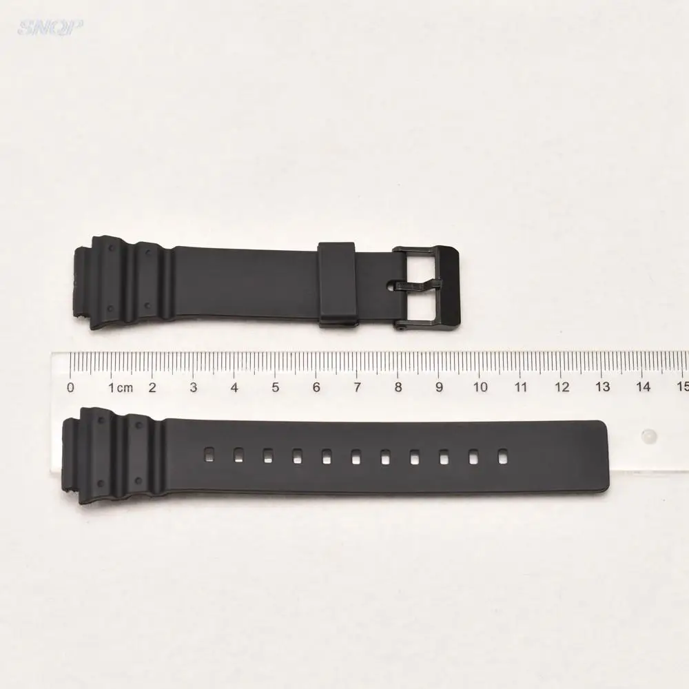 Resin Strap for Casio MRW-200H Watch Band Men Glossy Sport Waterproof Silicone Rubber Pin Buckle Wrist Bracelet Accessories 18mm