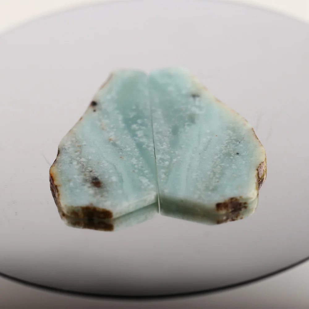 Natural Stone Amazonite Earrings Beads,Fashion Jewelry Nugget Earrings For Women 46x20x2mm 7g