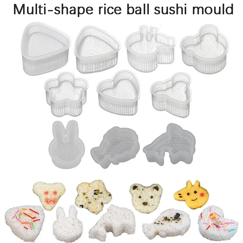 1/2pcs Multi-shape Rice Ball Sushi Mould  Rice Ball Mold Set DIY Children's Rice And Vegetable Roll Bento Delicious Sushi Mould