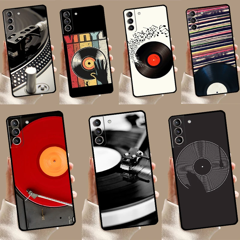 Vinyl DJ Record Art Case For Samsung Galaxy S22 S23 S24 Ultra Note 20 10 Plus S8 S9 S10 S20 FE S21 FE Cover