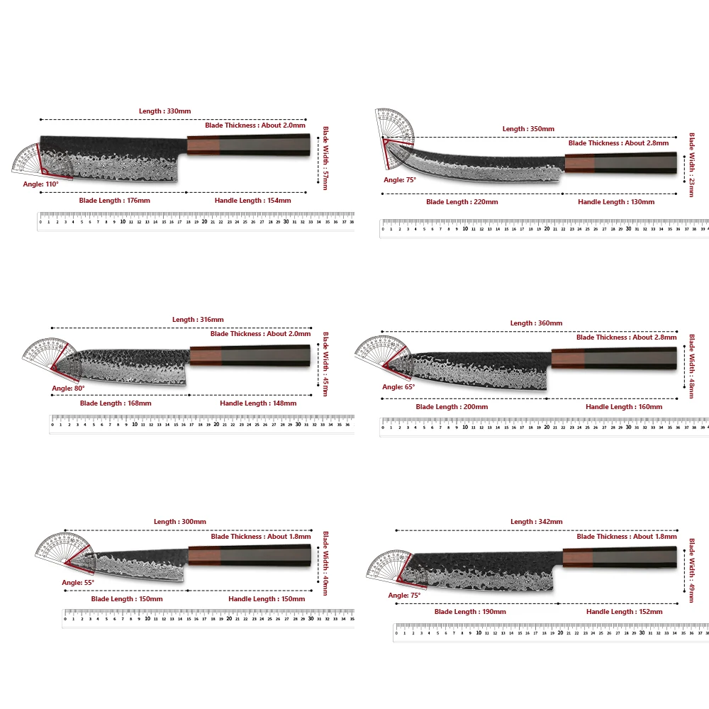 Coltello da cuoco forgiato ambra 67 strati VG10 coltello in acciaio damasco Nakiri Kiritsuke 1-3 pezzi coltelli da cucina giapponesi Set manico in bambù