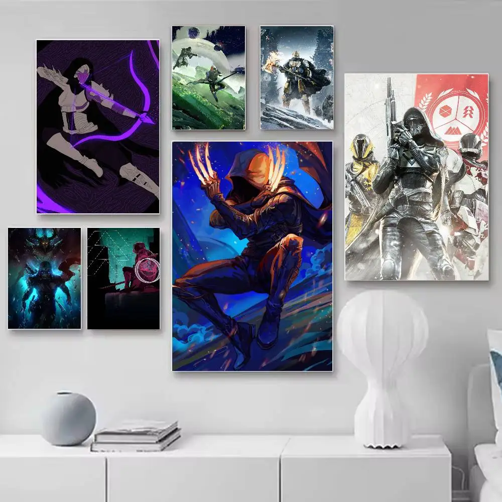 Póster del juego D-Destiny 2, arte de pared versátil HD resistente al agua, decoración autoadhesiva para cualquier espacio, regalo ideal