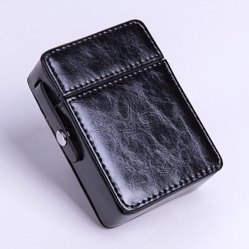 

Leather Handmade Flip Lid Convenient Retro Portable Cigarette Case