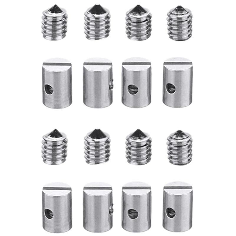 

16Pcs Metal Solderless Cable Nipples 5Mm Throttle With Screw For Motorcycle Scooter Quad Mower Car Styling Tool