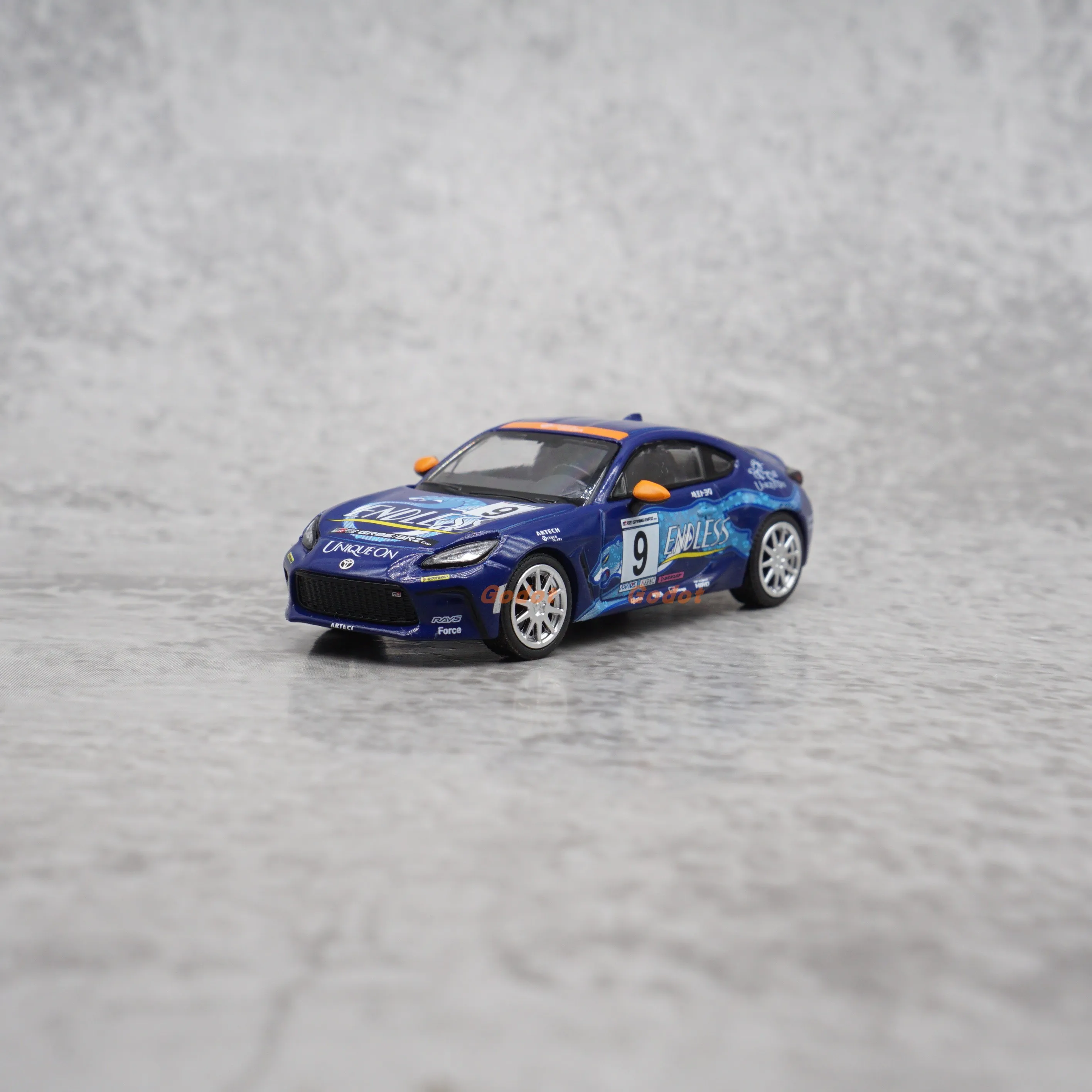 ของเล่นโมเดลรถยนต์โลหะผสม poprace 1/64 BRZ