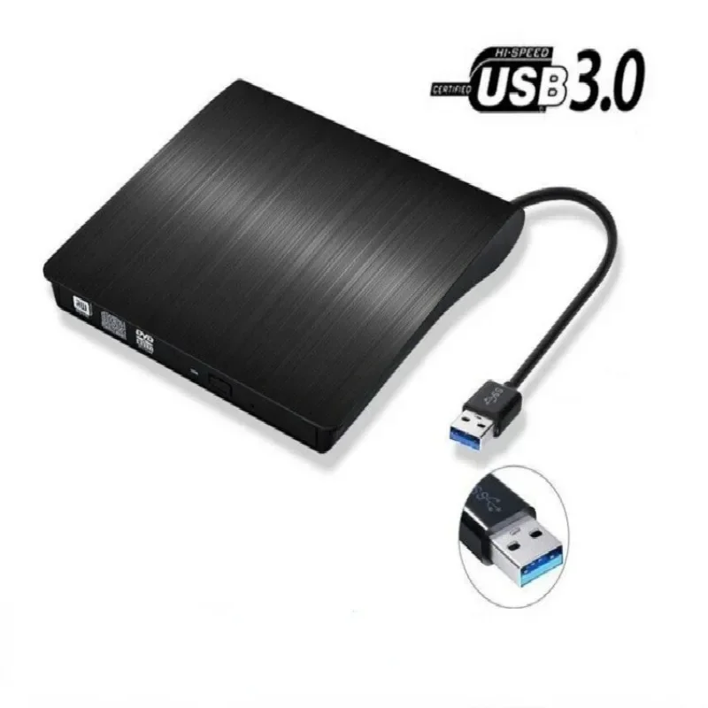 External USB 3.0 High Speed DL DVD RW Burner CD Writer Slim Portable Optical Drive for Asus Samsung Acer Dell Laptop  HP Cables