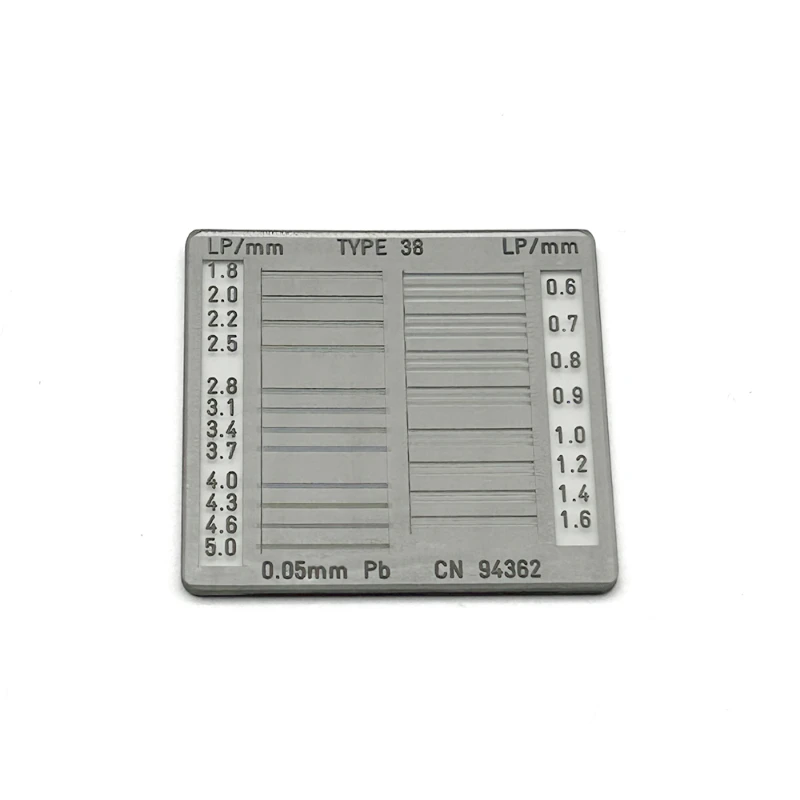 TYPE38 line-to-line card X-ray machine imaging quality control high-resolution detection test card