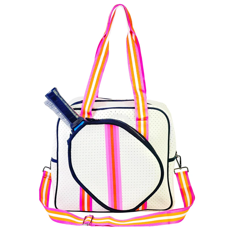 Women Neoprene Pickleball Bag Large Capacity Waterproof Portable Padel Tennis Bag Multi-functional Pickleball Racquet Handbags