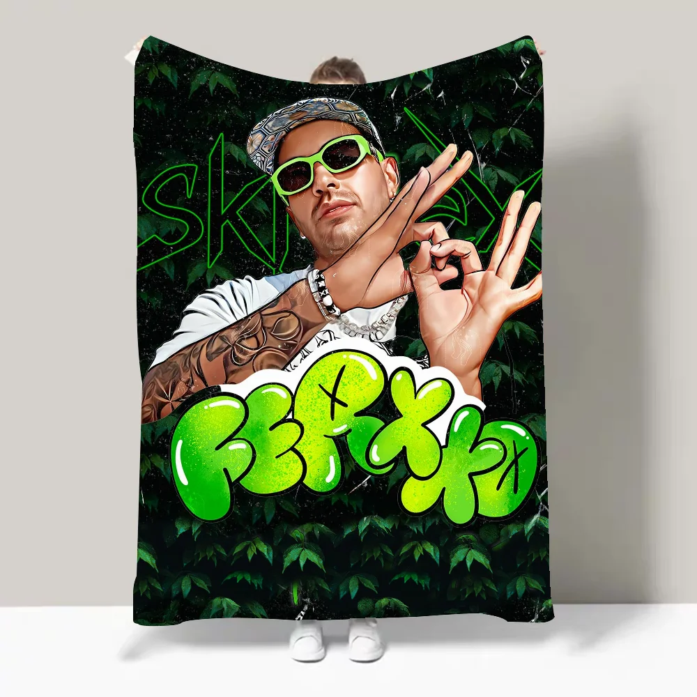 Ferxxo Cool F-Feid Singer Blanket Perfect Gift For Sofa Office Bed Plane Travel Sleep Read Relax Camping