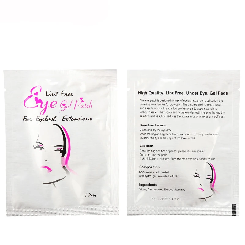 100 pares de remendos para cílios, gel de hidrogel, atacado, extensão de cílios postiços sob almofadas para os olhos, ferramentas de maquiagem