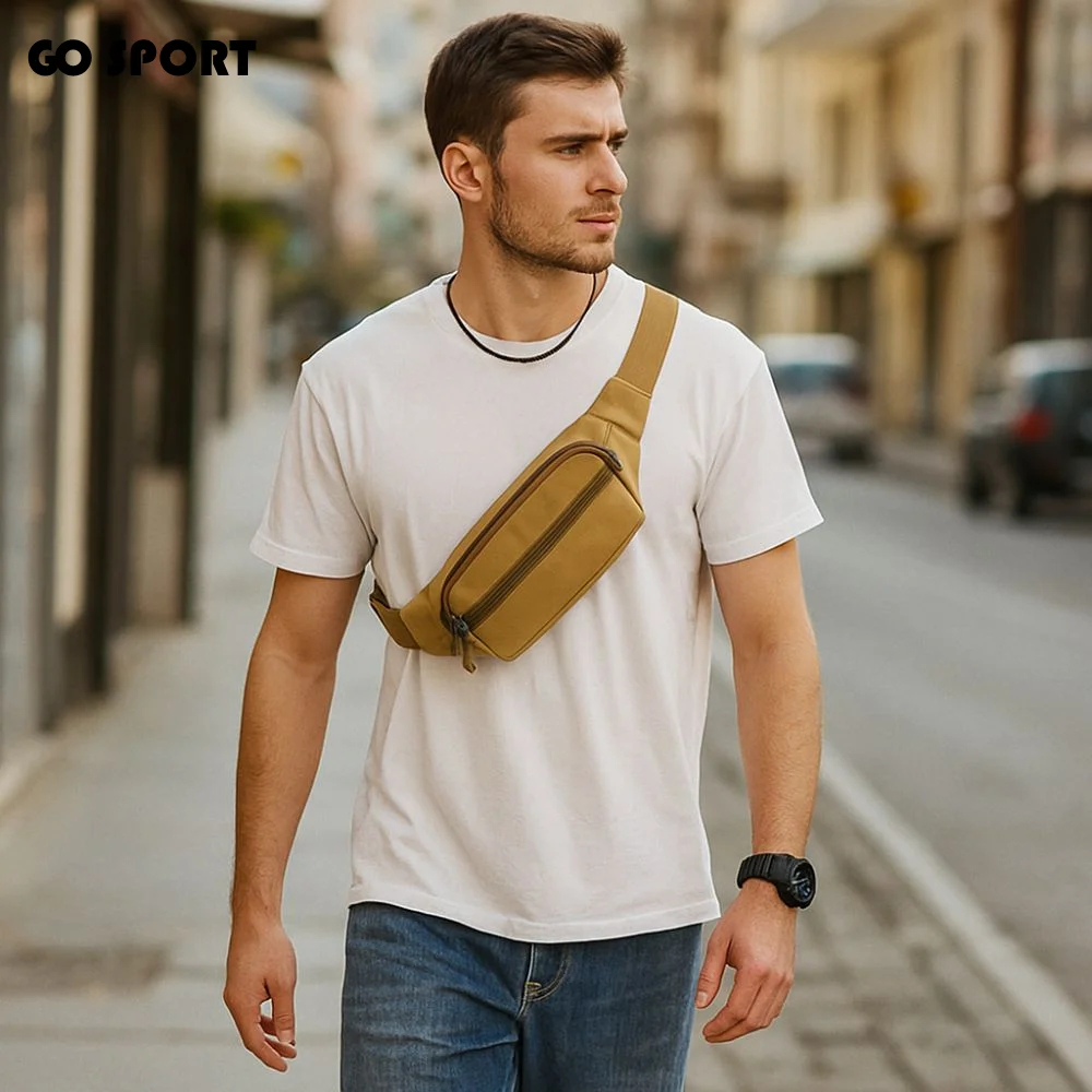 

Fashion Adjustable Sports Waist Bag Large Capacity Lightweight Men Chest Bag Portable Running Fanny Pack Walking