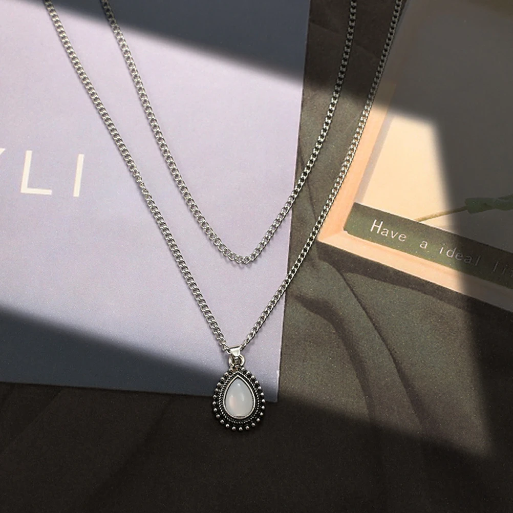 

Pendant Necklace Jewelry Layered Women Choker Vintage Double Chocker Multi-layer
