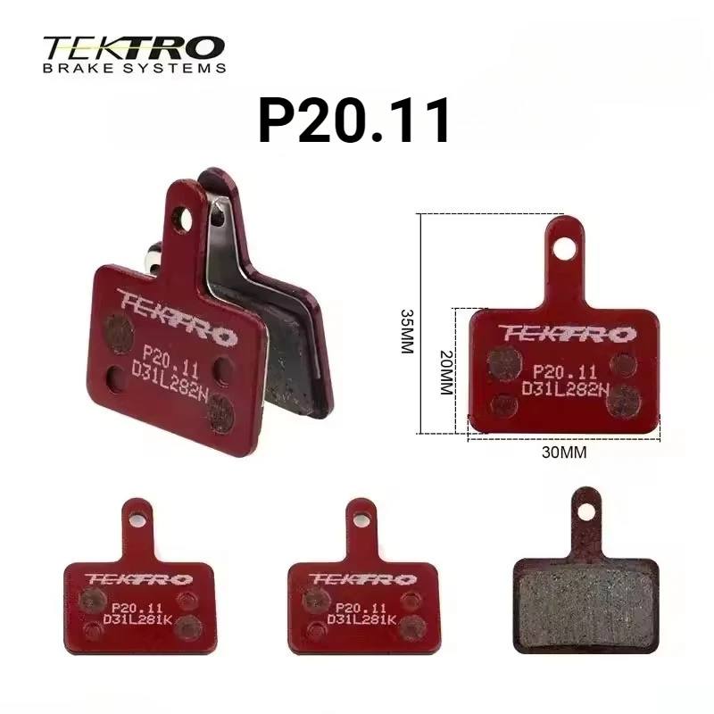 Pastillas de freno de bicicleta TEKTRO P20.11 alto rendimiento de frenado pastilla de freno de desgaste espesor 2mm para bicicletas de carretera MTB accesorios de bicicleta