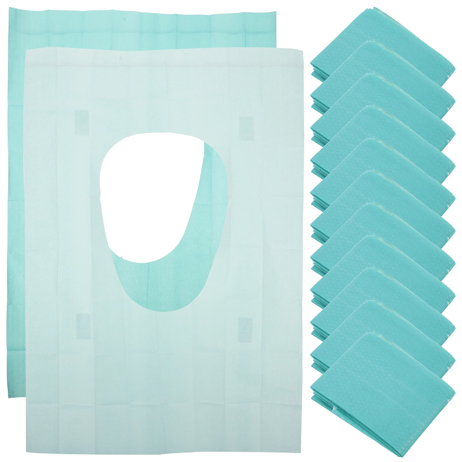 

50pcsportabledisposablewaterprooftoiletseatscovertravelhomebathroomtoiletseatsmatcleaningsupplies Toilet Seats Covers Disposable